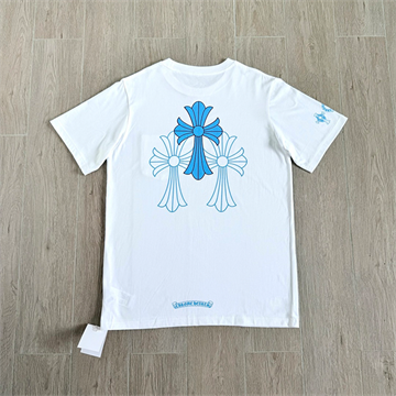 chrome hearts blue cross graphic short sleeve t-shirt